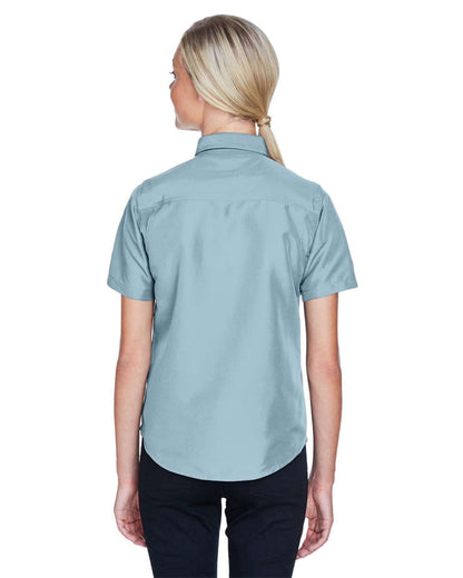 Harriton Women's Key West Short Sleeve Performance Staff Shirt M580W #colormdl_Cloud Blue