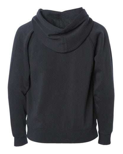 Independent Trading Co. Youth Lightweight Special Blend Raglan Zip Hood PRM15YSBZ #color_Black