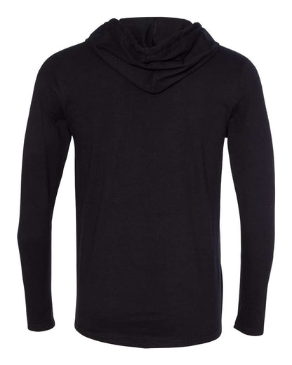 Gildan Softstyle® Lightweight Hooded Long Sleeve T-Shirt 987 #color_Black/ Dark Grey