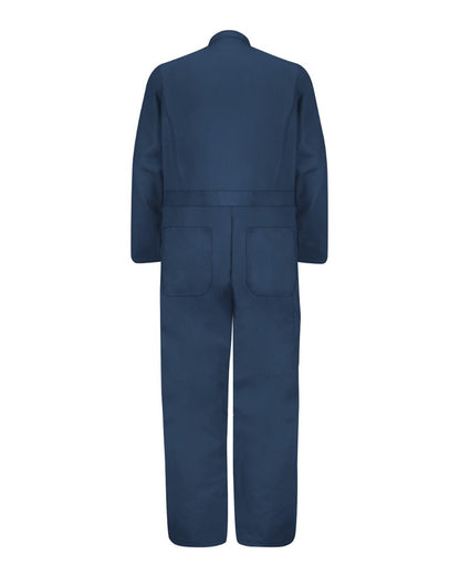 Red Kap Men's Extended Sizes Button-Front Cotton Coveral CC16EXT #color_Navy
