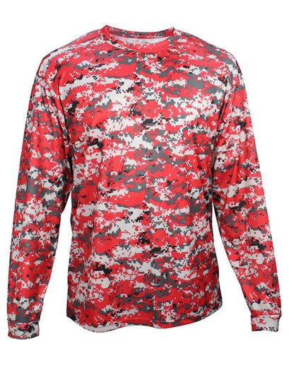 Badger Youth Digital Camo Long Sleeve T-Shirt 2184 Badger Youth Digital Camo Long Sleeve T-Shirt 2184