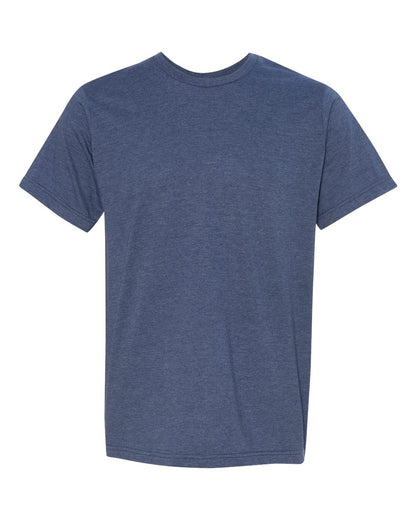 Bayside USA-Made 50/50 Fine Jersey T-Shirt 5010 #color_Heather Navy