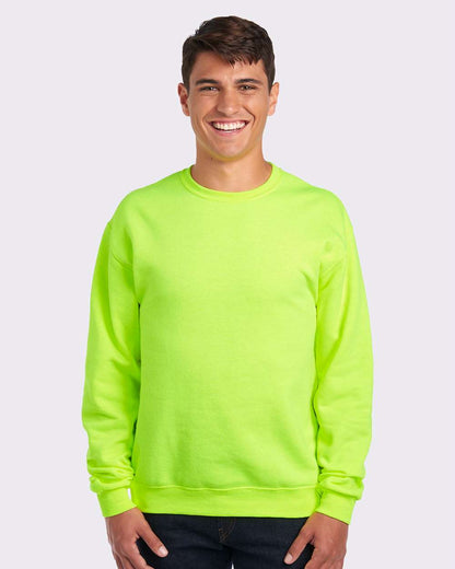 JERZEES Unisex NuBlend® Crewneck Sweatshirt 562MR #colormdl_Safety Green