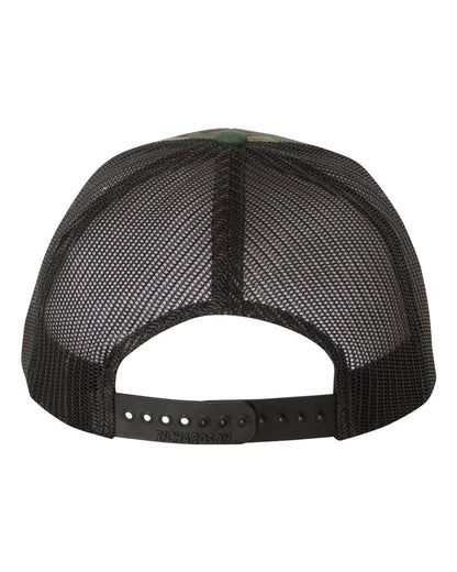 Richardson Printed Trucker Cap 112P #color_Army Camo/ Black