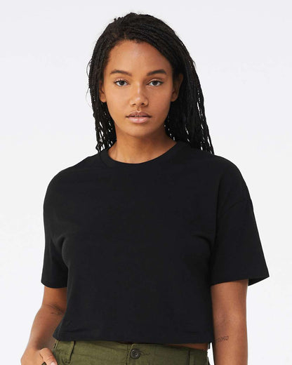 BELLA + CANVAS Women's Jersey Crop Tee 6482 #colormdl_Black