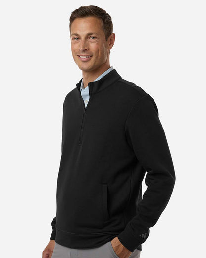Adidas Men's Elevated Fleece Quarter-Zip Pullover A721 #colormdl_Black