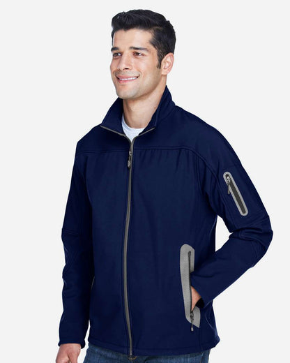 North End Men's Three Layer Fleece Bonded Shell Technical Jacket 88138 #colormdl_Classic Navy