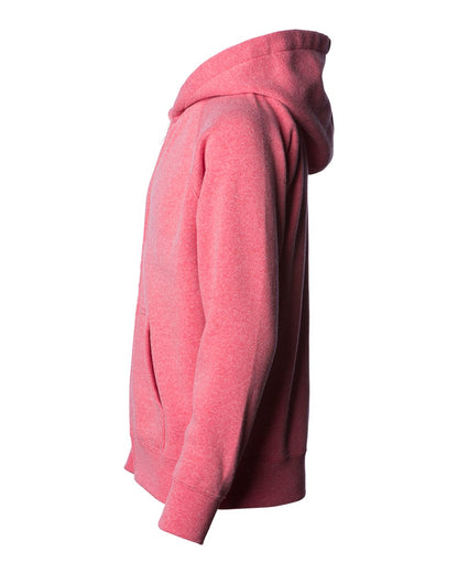 Independent Trading Co. Youth Lightweight Special Blend Raglan Zip Hood PRM15YSBZ #color_Pomegranate