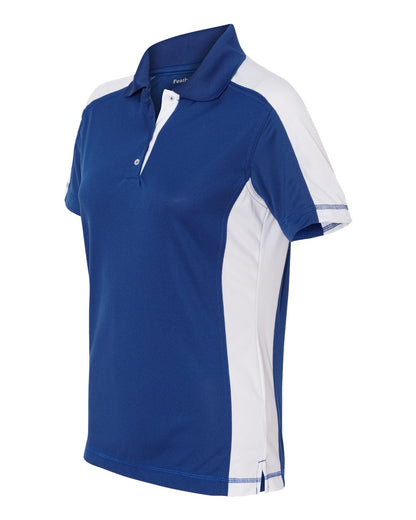 Sierra Pacific Women's Colorblocked Moisture Free Mesh Polo 5465 #color_Royal/ White