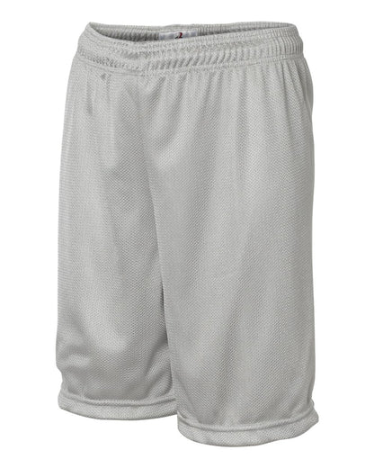 Badger Youth Mini Mesh 6'' Inseam Shorts 2237 #color_Silver