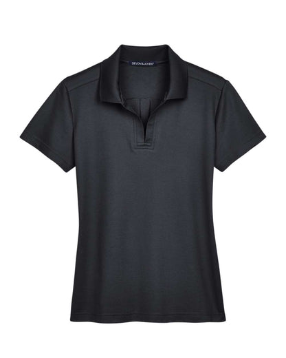 Devon & Jones Women's CrownLux Performance® Plaited Polo DG20W #color_Black