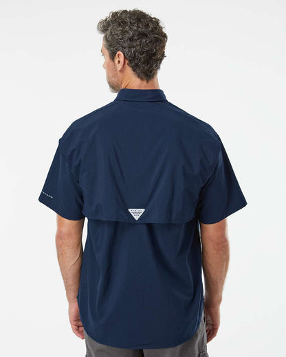 Columbia Men's PFG Bahama™ II Short Sleeve Shirt 212464 #colormdl_Collegiate Navy