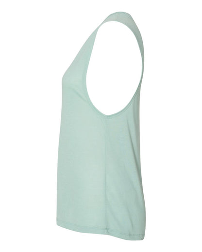 BELLA + CANVAS Women's Flowy Scoop Muscle Tank 8803 #color_Dusty Blue