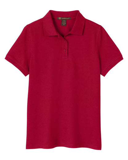 Harriton Women's Valiant Cotton Snag Protect Polo M205W #color_Red
