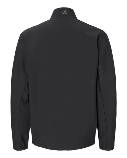 Adidas Men's Wind Resistant Full-Zip Jacket A267 #color_Black/ Black
