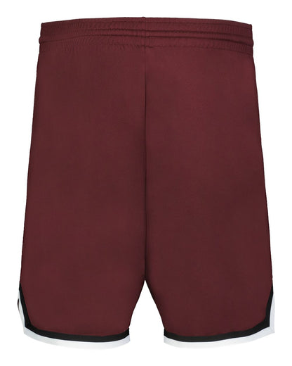 Alleson Athletic Youth Retro Basketball Shorts A54000 #color_Maroon/ Black/ White