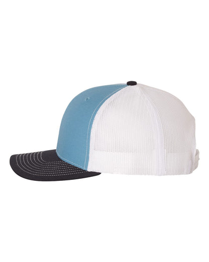 Richardson Snapback Trucker Cap 112 #color_Columbia Blue/ White/ Navy