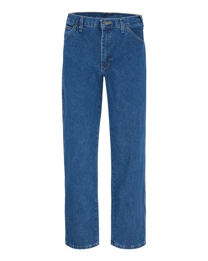 Dickies 5-Pocket Jeans - Odd Sizes 1329ODD #color_Stonewashed Indigo Blue - 37 Unhemmed