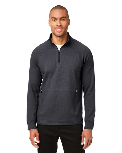 North End Men's Rhythm Waffle Quarter-Zip Pullover NE200 #colormdl_Carbon