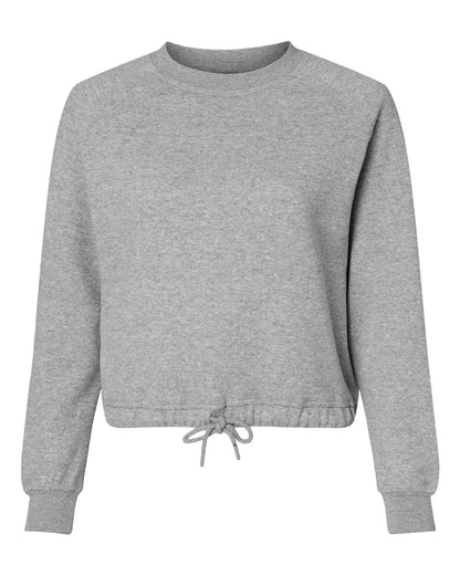 LAT Women's Relaxed 3-End Boxy Fleece Crewneck Sweatshirt 3528 #color_Heather