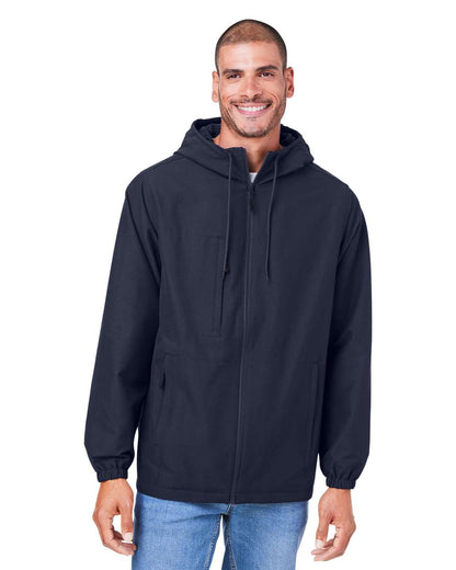 Harriton Unisex Flex Twill Hooded Jacket M73 #colormdl_Dark Navy