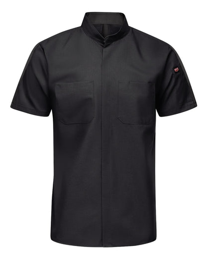 Red Kap Men's Mimix™ Pro+ Short Sleeve Work Shirt With OilBlok SX46 #color_Black