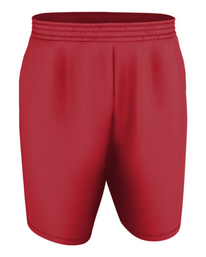 Alleson Athletic Youth Blank Game Shorts A205BY #color_Red/ White