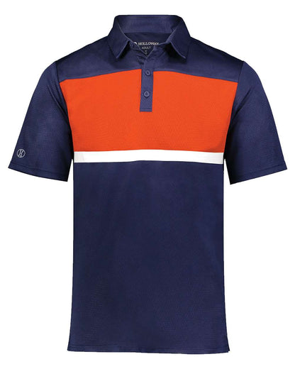 Holloway Men's Dry-Excel™ Prism Bold Polo 222576 #color_Navy/ Orange