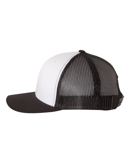 YP Classics Retro Trucker Cap 6606 #color_Black/ White/ Black
