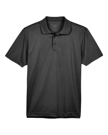 Harriton Men's Polyester Jersey Polo M315 #color_Black