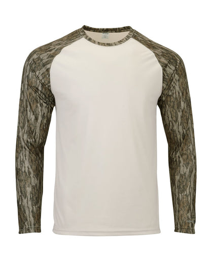 Paragon Men's Jackson Mossy Oak Colorblocked Long Sleeve T-Shirt 236 #color_Bottomland