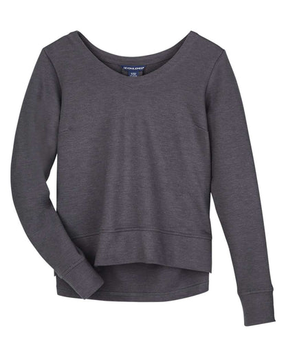 Devon & Jones Women's New Classics® Charleston Pullover DG482W #color_Black Melange