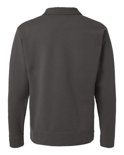 ComfortWash by Hanes Unisex Garment-Dyed Polo Collar Sweatshirt GDH490 #color_New Railroad Grey