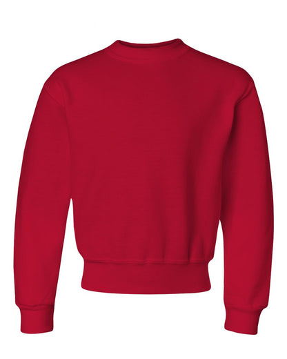 JERZEES Youth NuBlend® Crewneck Sweatshirt 562BR #color_True Red