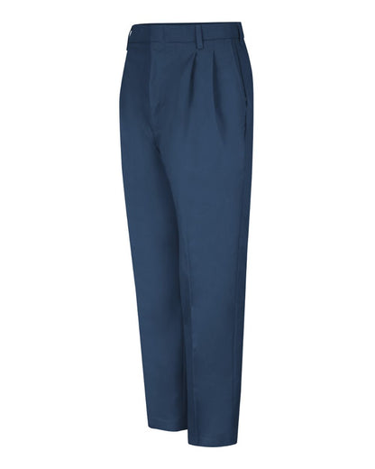 Red Kap Men's Pleated Twill Slacks PT38 #color_Navy - 32I