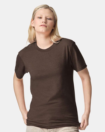American Apparel Unisex CVC Tee 2001CVC #colormdl_Heather Brown