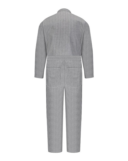 Red Kap Men's Snap-Front Cotton Coverall CC14 #color_Herringbone