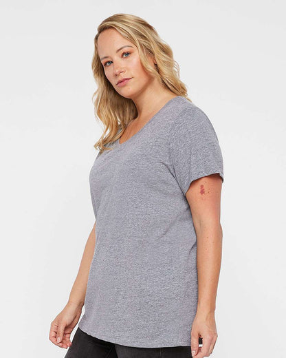 LAT Women's Curvy Collection Fine Jersey Tee 3816 #colormdl_Heather