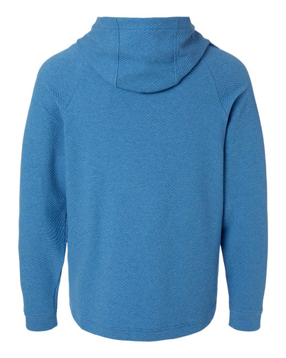 North End Men's Spirit Textured Hooded Pullover NE729 #color_Light Nautical Blue Heather