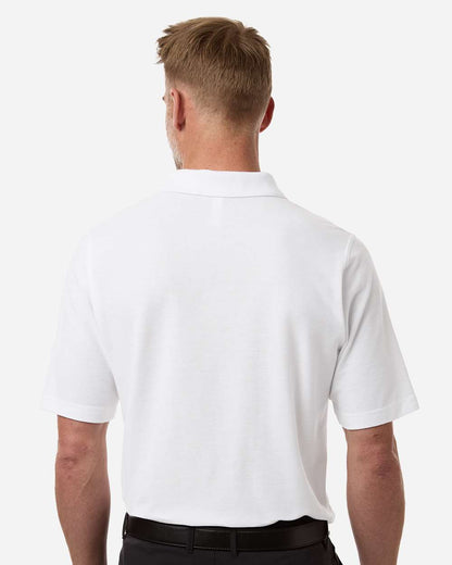Harriton Men's Tall Maverick CVC Pique Polo M105T #colormdl_White