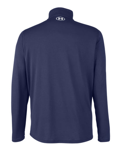 Under Armour Men's Team Tech™ Quarter-Zip Pullover 1376844 #color_Midnight Navy/ White