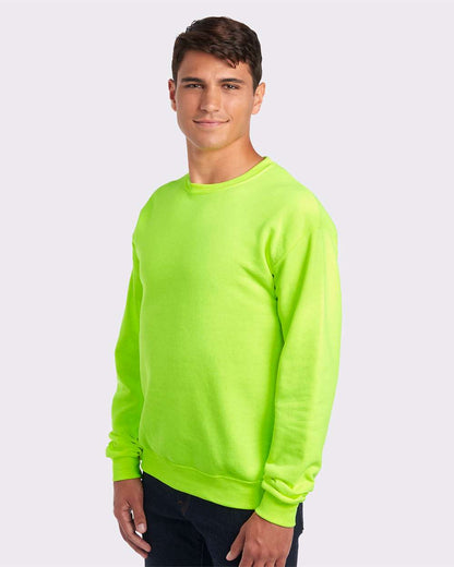 JERZEES Unisex NuBlend® Crewneck Sweatshirt 562MR #colormdl_Safety Green