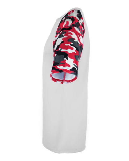 Badger Men's Camo Sport T-Shirt 4141 #color_White/ Red Camo