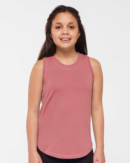 LAT Girls' Relaxed Fine Jersey Tank 2692 #colormdl_Mauvelous