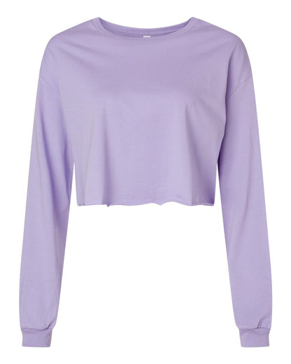 BELLA + CANVAS FWD Fashion Women's Crop Long Sleeve Tee 6501 #color_Dark Lavender