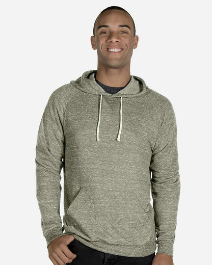 JERZEES Unisex Snow Heather French Terry Raglan Hooded Sweatshirt 90MR #colormdl_Military Green