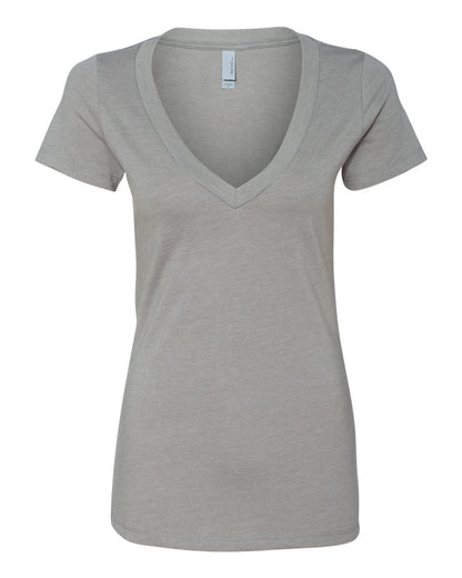 Next Level Women’s CVC Deep V-Neck T-Shirt 6640 #color_Stone Grey