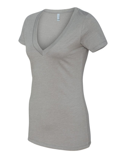 Next Level Women’s CVC Deep V-Neck T-Shirt 6640 #color_Stone Grey