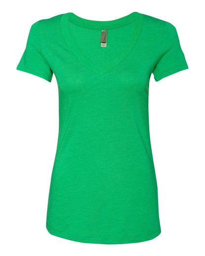 Next Level Women’s Triblend Deep V-Neck T-Shirt 6740 #color_Envy