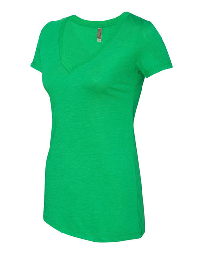 Next Level Women’s Triblend Deep V-Neck T-Shirt 6740 #color_Envy